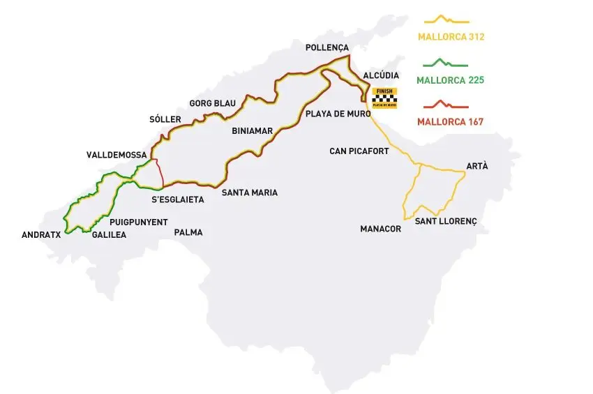 Mallorca M312 M225 M167 route 850 75percent