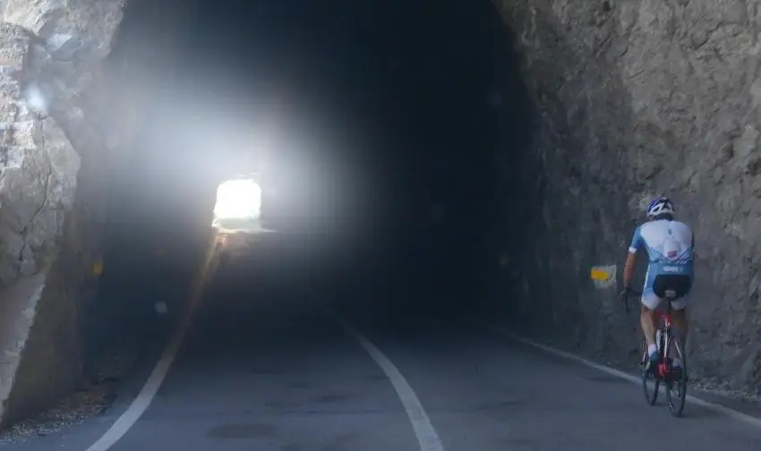 SportActive Cycling Holidays and Training Camps SportActive cyclist approaching the summit of Puig Major Mallorca 